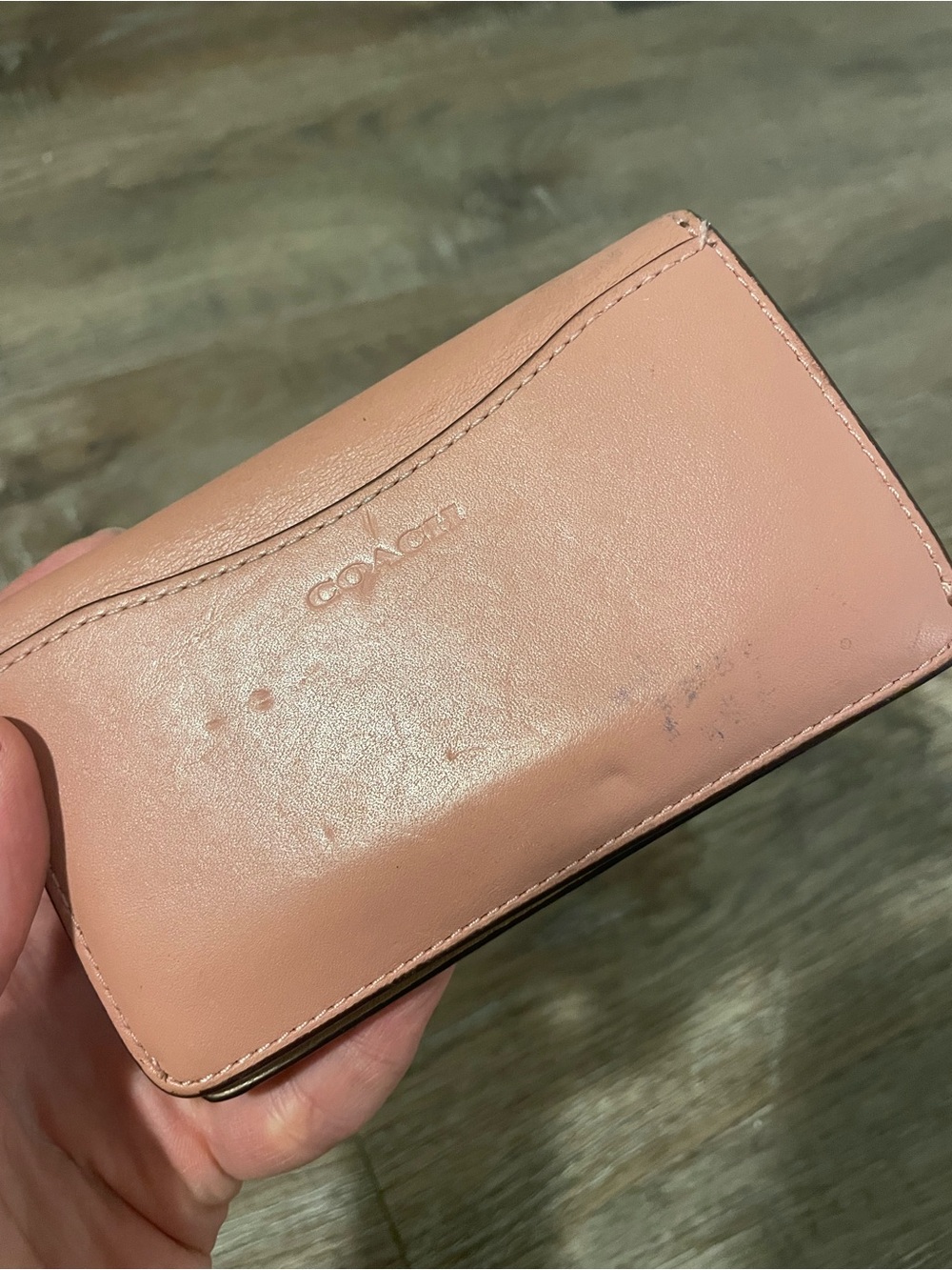 Coach Pink Leather Snap Card Wallet - Picture 3 of 4